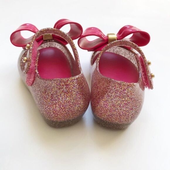 Mini Melissa bow glitter jelly flats EUC size 5 - Picture 5 of 7